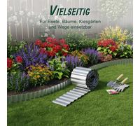 Relaxdays Galvanised lawn edging