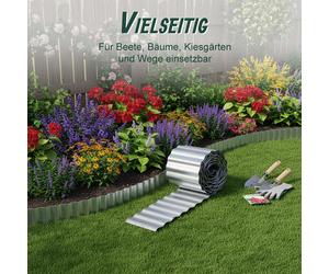 Relaxdays Galvanised lawn edging