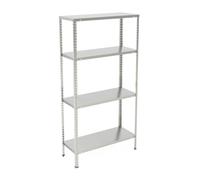 Relaxdays Galvanised Metal Shelf with 4 Shelves