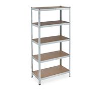 Relaxdays Galvanised Shelving Unit with 5 Shelves