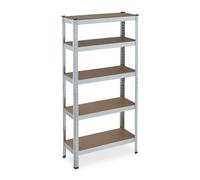 Relaxdays Galvanised Shelving Unit with 5 Shelves