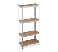 Relaxdays Galvanised Steel Shelving Unit 4 Shelves