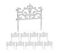 Relaxdays Vintage Style Garden Bed Fence 10 Panels