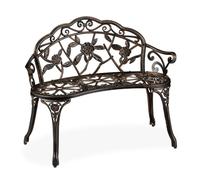 Relaxdays Garden bench detailed with roses