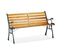 Relaxdays Garden Bench with Cast Iron Frame