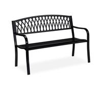 Relaxdays Garden Bench with Mesh Backrest