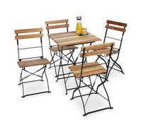 Relaxdays Garden chair set of 4 natural