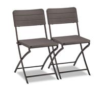 Relaxdays Garden Chairs Set of 2 Wood Look