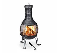 Relaxdays Garden Chiminea Grey