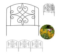 Relaxdays Garden Edging Set of 4 Black