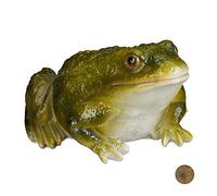 Relaxdays Garden Frog Figurine, Weatherproof, For Balcony, Patio, Pond,