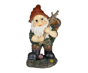 Relaxdays Garden Gnome with Acorn Basket