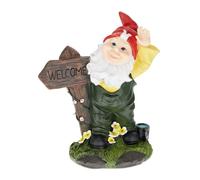 Relaxdays Garden Gnome with Welcome Sign