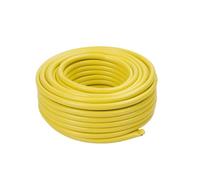 Relaxdays garden hose, 100 m, universal 1/2" water hose, yellow | UV & weatherproof, braided PP