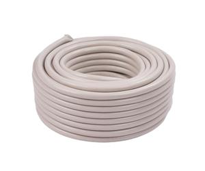 Relaxdays garden hose, 30 m, universal 1/2" water hose, UV & weatherproof, braided PP, beige