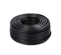 Relaxdays Garden Hose, 30m, Universal 1/2", UV & Weatherproof, Woven PP, Black, 1.5m x 1.5m x 30m
