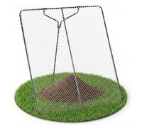 Relaxdays Garden Sieve, 8x8 mm, HxW: 100 x 80 cm, Anthracite/Silver | hot-dip galvanised steel, for soil & compost