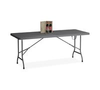 Relaxdays Garden Table, Grey, 73 x 180 x 74 cm