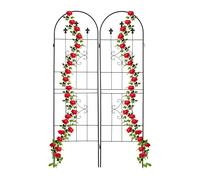 Relaxdays Garden Trellis, Set of 2, 180 x 50 cm, Metal, Support for Climbing ...