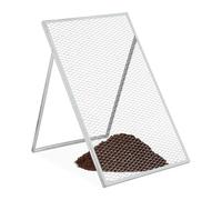 Relaxdays Gardening Sieve, HxW: 100 x 60 cm, Soil Sifter, 20x40 mm Mesh, for Compost & Gravel, Galvanised Steel, Silver