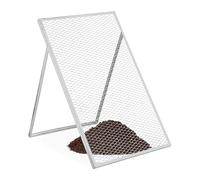 Relaxdays Gardening Sieve, HxW: 100 x 60 cm, Soil Sifter, 20x40 mm Mesh, for Compost & Gravel, Galvanised Steel, Silver