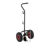 Relaxdays Gas Bottle Trolley, black/red