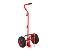 Relaxdays Gas Bottle Trolley, red/black