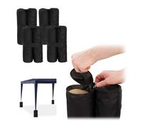 Relaxdays Gazebo Weights, Pack of 4, Outdoor Weight Bags, Fillable with Sand ...