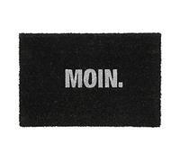 Relaxdays German Saying Doormat Coir, 40 x 60 cm, Door Mat Inside & Outside, Non-Slip Shoe Wiper, Rectangular, Black, Coco, 1