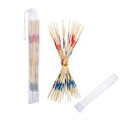 Relaxdays Giant Mikado, Set of 2, 41 Pick-Up Sticks with Bag, Outdoor Game, Kids & Adults, 50 cm, Bamboo, Multicoloured, Polyester