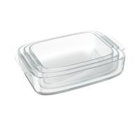 Relaxdays Glass Baking Dish, Set of 3