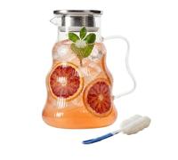 Relaxdays Glass carafe w/ lid & handle