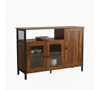 Relaxdays Glass-door kitchen sideboard