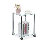 Relaxdays Glass Side Table
