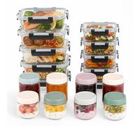 Relaxdays Glass storage set, 18pcs