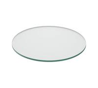 Relaxdays Glass Top, 8mm Thick, Tempered ESG, Safety Screen for Table & Fireplace, Fireproof, Round, Ø 30cm, Transparent