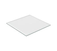 Relaxdays Glass Top, 8mm Thick, Tempered ESG, Safety Screen, Table & Fireplace, Fireproof, Square, 70x70 cm, Transparent