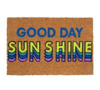 Relaxdays Good Day Sunshine' coconut doormat, retro, multicoloured