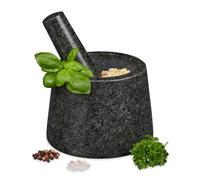 Relaxdays Granite Mortar with Pestle