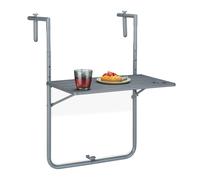 Relaxdays Gray Balcony Hanging Table Foldable