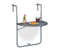 Relaxdays Gray Balcony Hanging Table Foldable