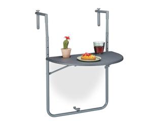 Relaxdays Gray Balcony Hanging Table Foldable