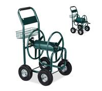 Relaxdays Green 4 Wheel Hose Trolley