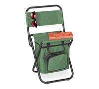 Relaxdays Green camping chair with backrest