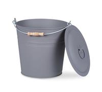 Relaxdays Grey Ash Bucket with Lid