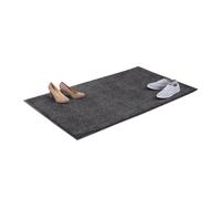 Relaxdays Grey Dirt Trapping Mat, Indoor Doormat, Large Dirt Catcher, Thin Door Mat, 90x150 cm, Black-Grey