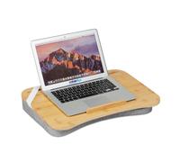 Relaxdays Grey Lapdesk with Bamboo Tray