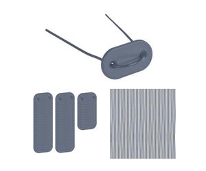 Relaxdays Grey privacy screen fixing kit 104 pcs