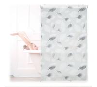 Relaxdays Grey Roller Blind Patterned with Leaves