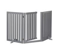 Relaxdays Grey safety gate with door 70 cm